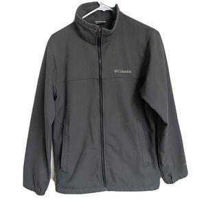 Columbia Womens Small Charcoal Ascender Softshell Jacket Zip Up Spring